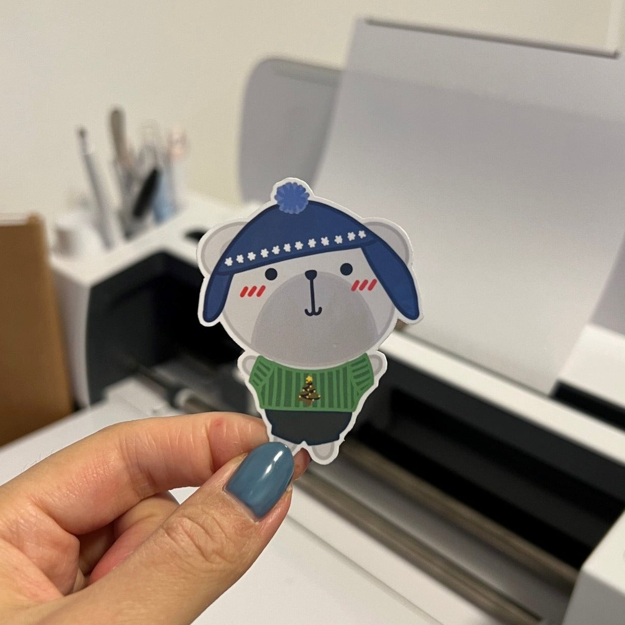 Beary Christmas Sticker / Magnet