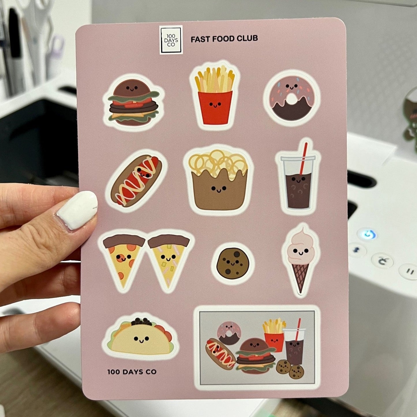 Fast Food Sticker Sheet