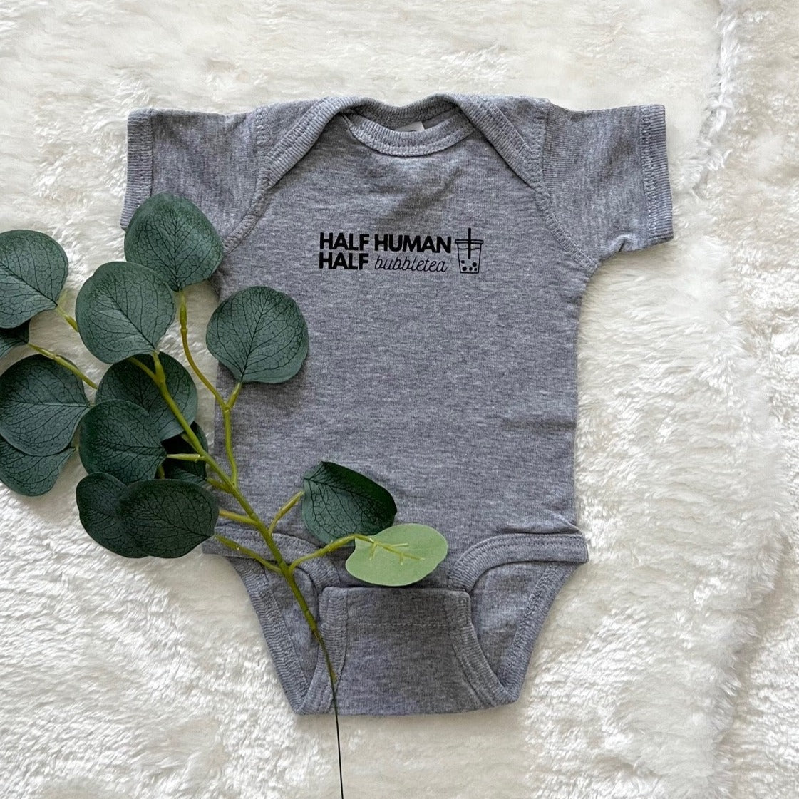 Half Human Half Bubble Tea Infant Onesie