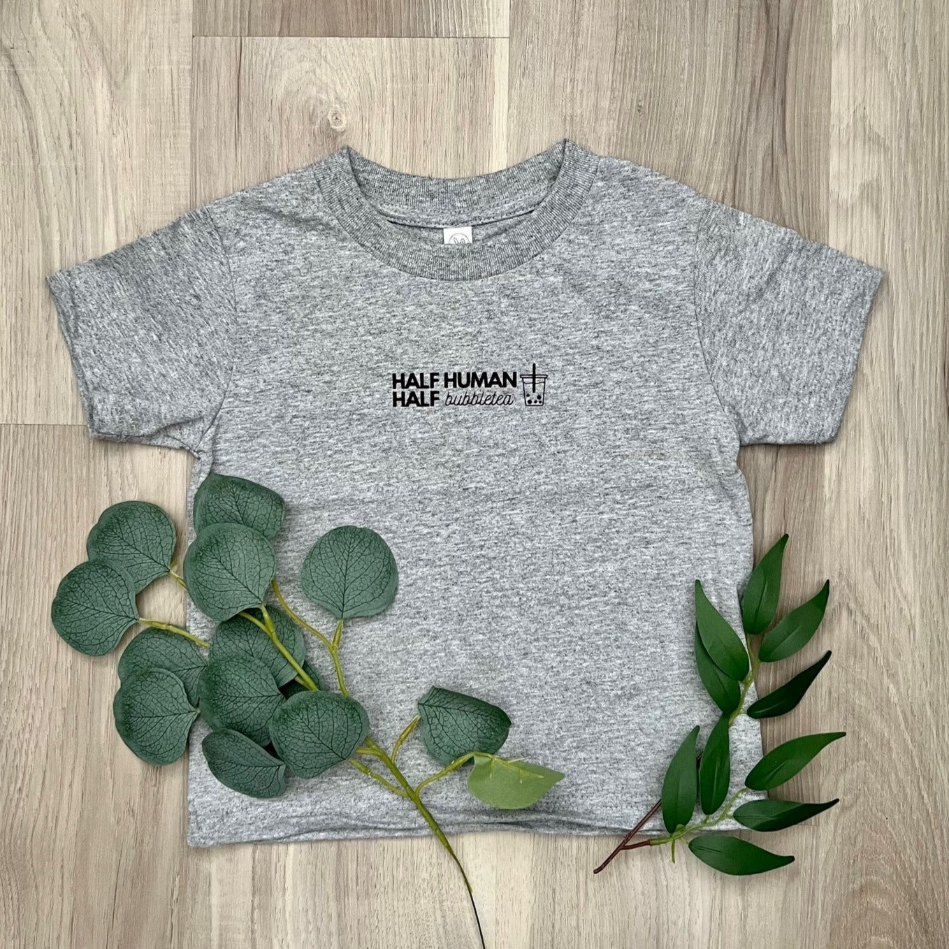 Half Human Half Bubble Tea Toddler Tee