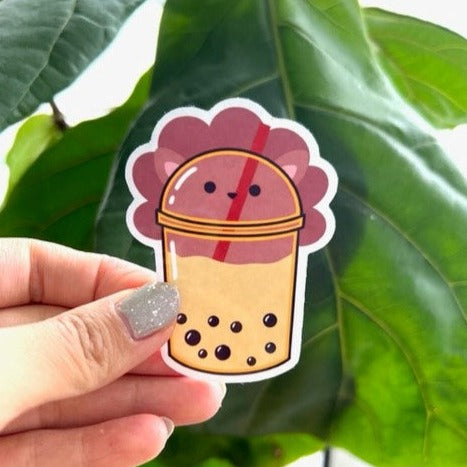 Lion Bubble Tea or Boba Sticker / Magnet