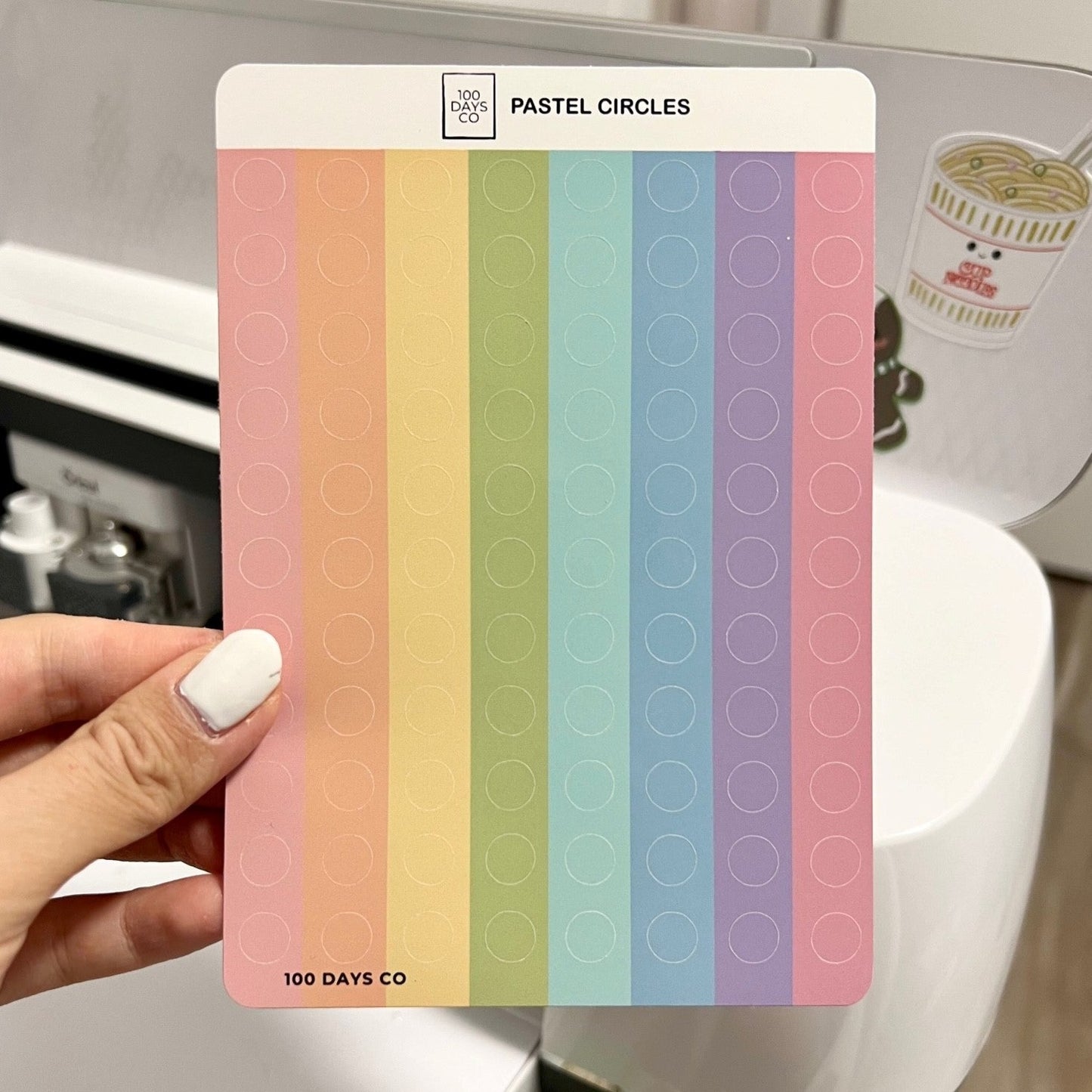 Pastel Circles Sticker Sheet