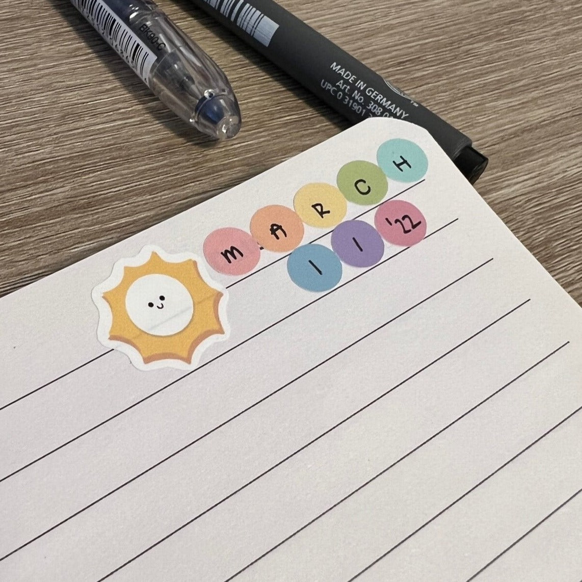 Pastel Circles Sticker Sheet