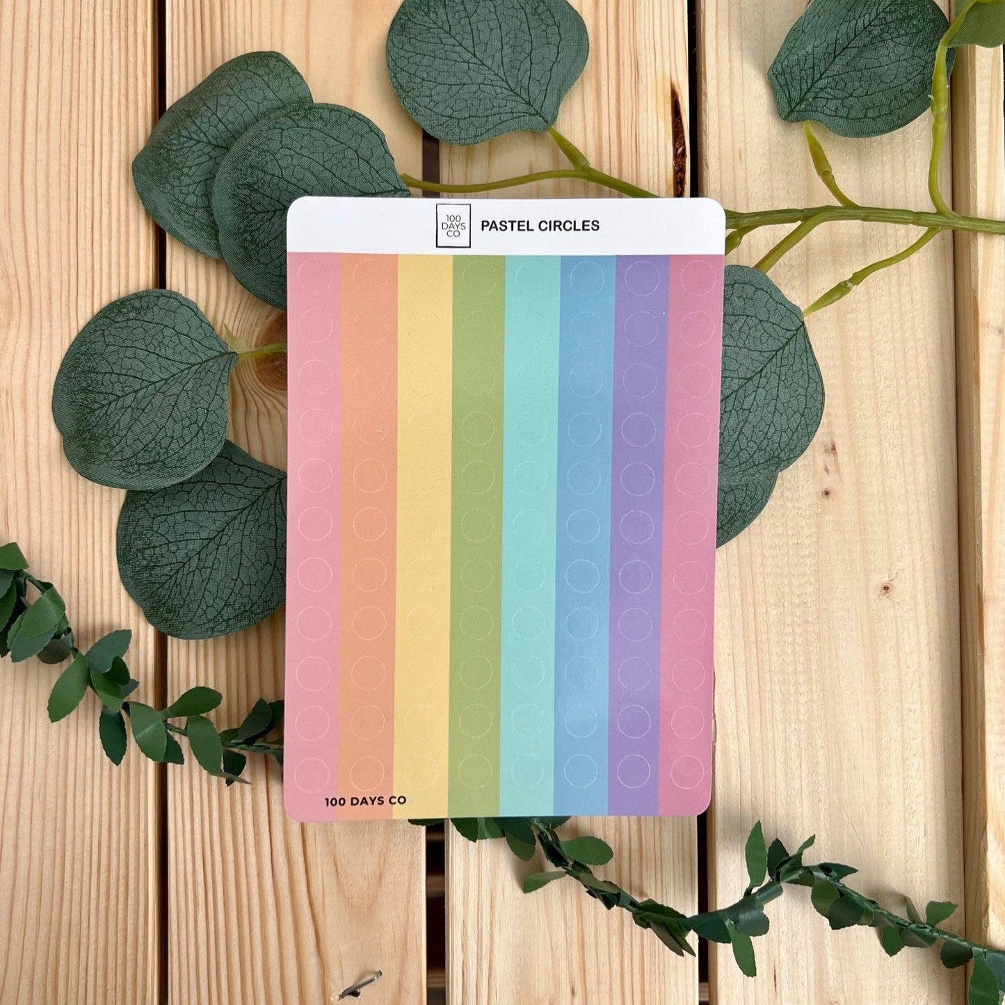 Pastel Circles Sticker Sheet