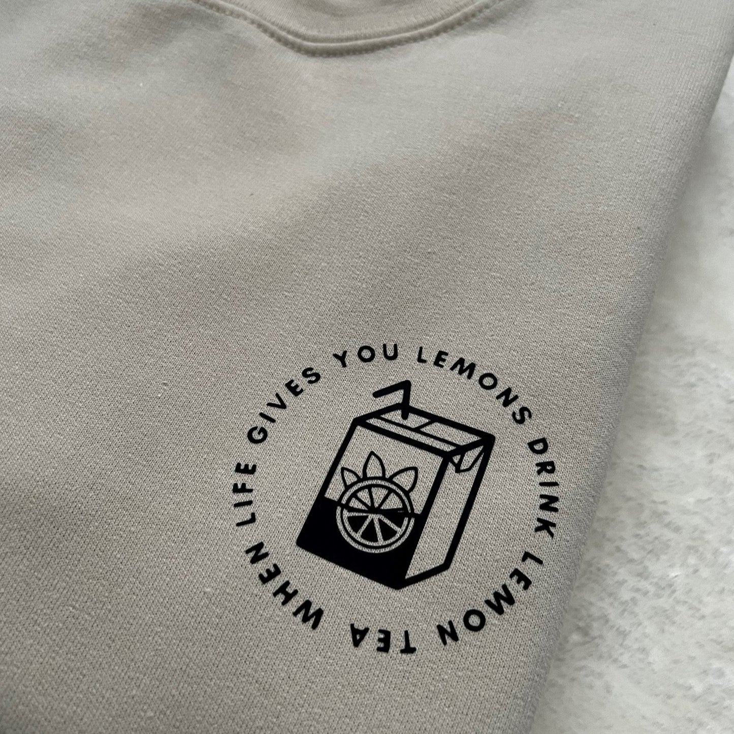 Drink Lemon Tea Adult Crewneck