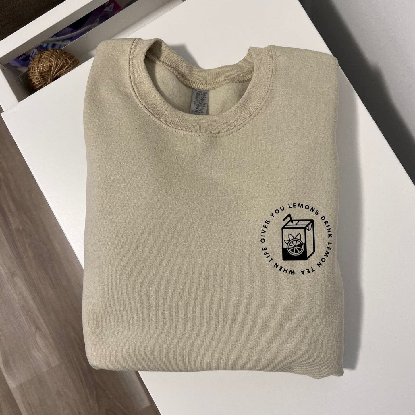 Drink Lemon Tea Adult Crewneck