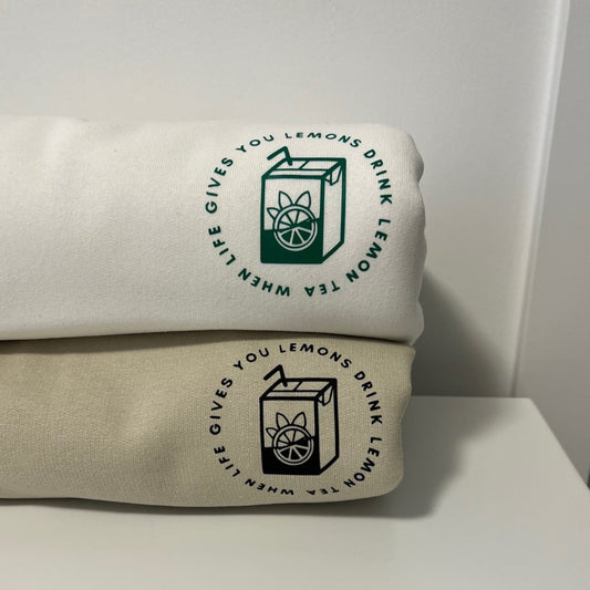 Drink Lemon Tea Adult Crewneck