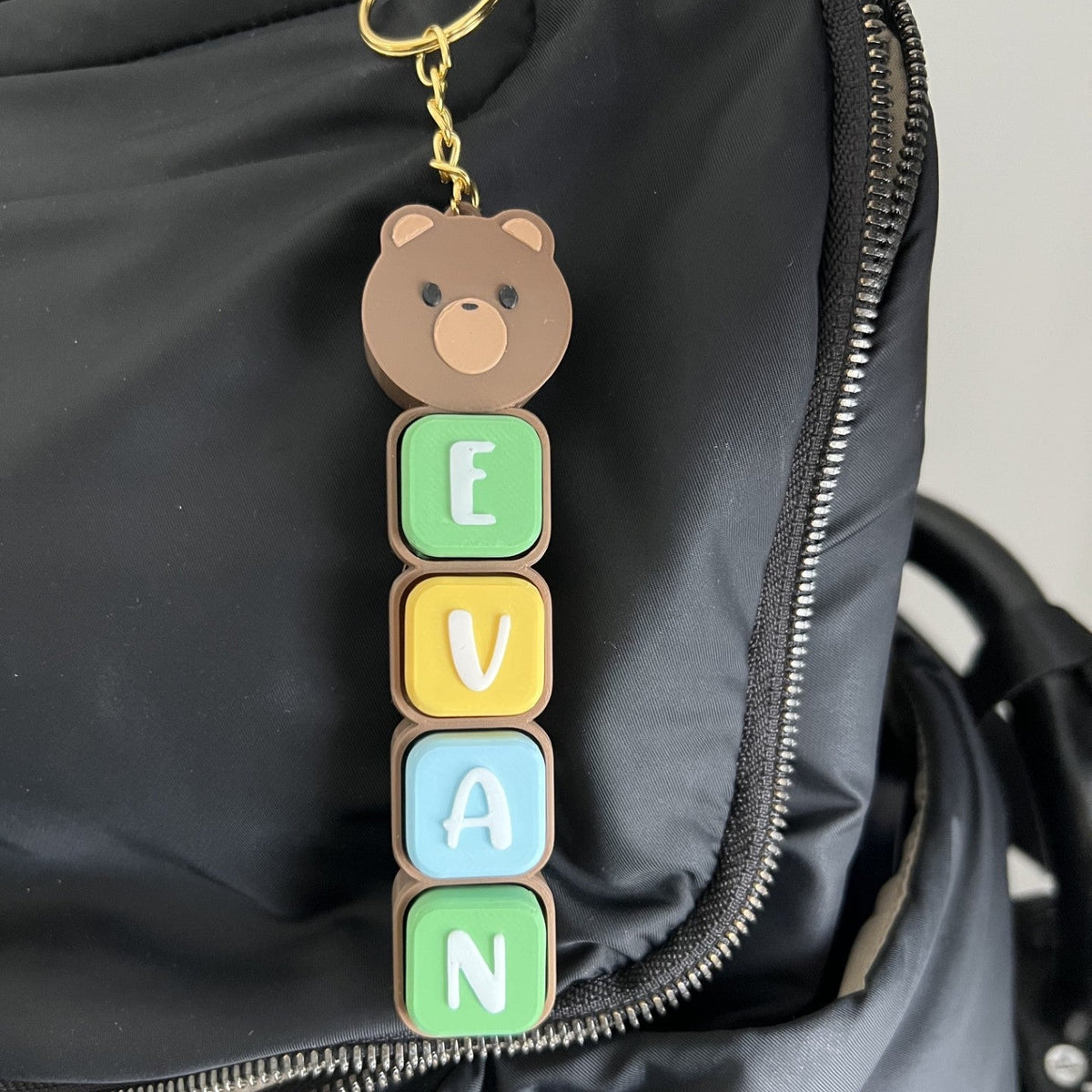 Customized Name Bear Clicker Keychain