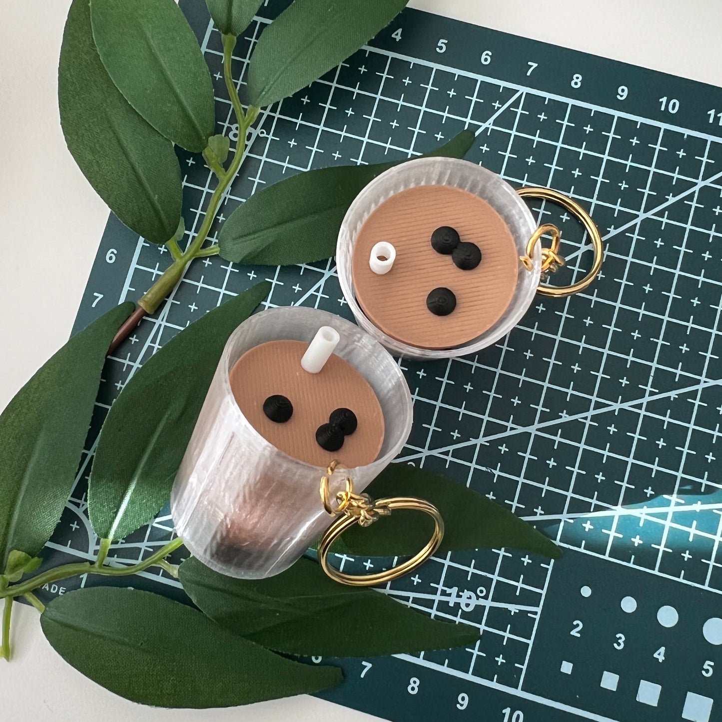 Boba Tea Bubbletea Fidget Clicker Keychain