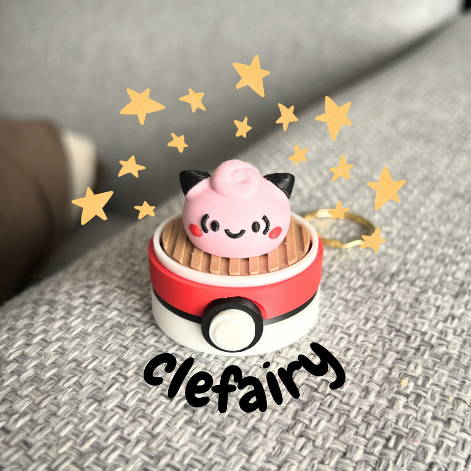 Clefairy Pokemon Fidget Clicker | Anime Figure, Mechanical Keyboard, Anime Gifts 3D Printed Fidget Toy