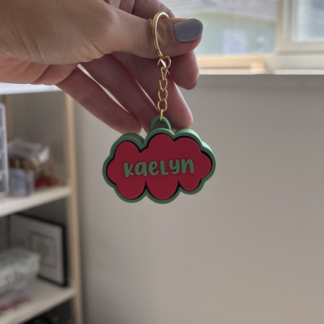 Customized Cloud Name Clicker Keychain