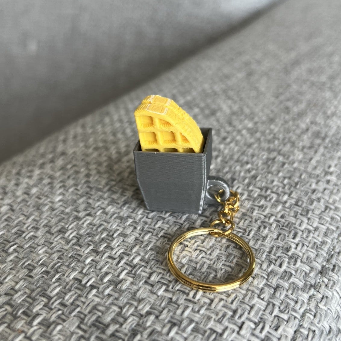 Hong Kong Style Waffle Fidget Clicker Keychain