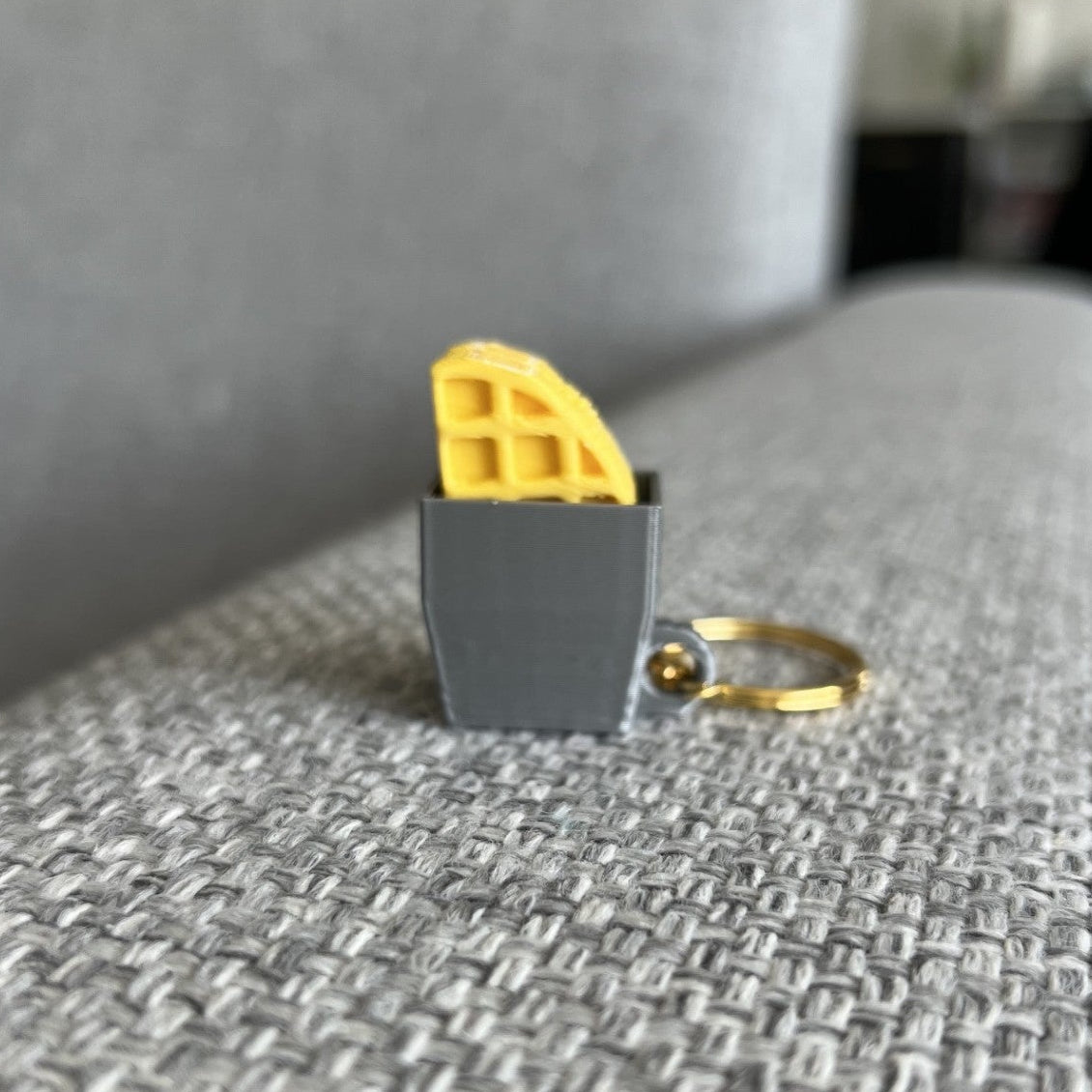 Hong Kong Style Waffle Fidget Clicker Keychain