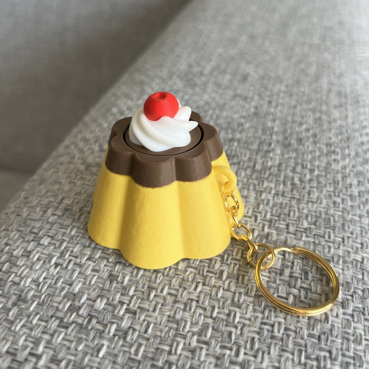Japanese Pudding Fidget Keychain