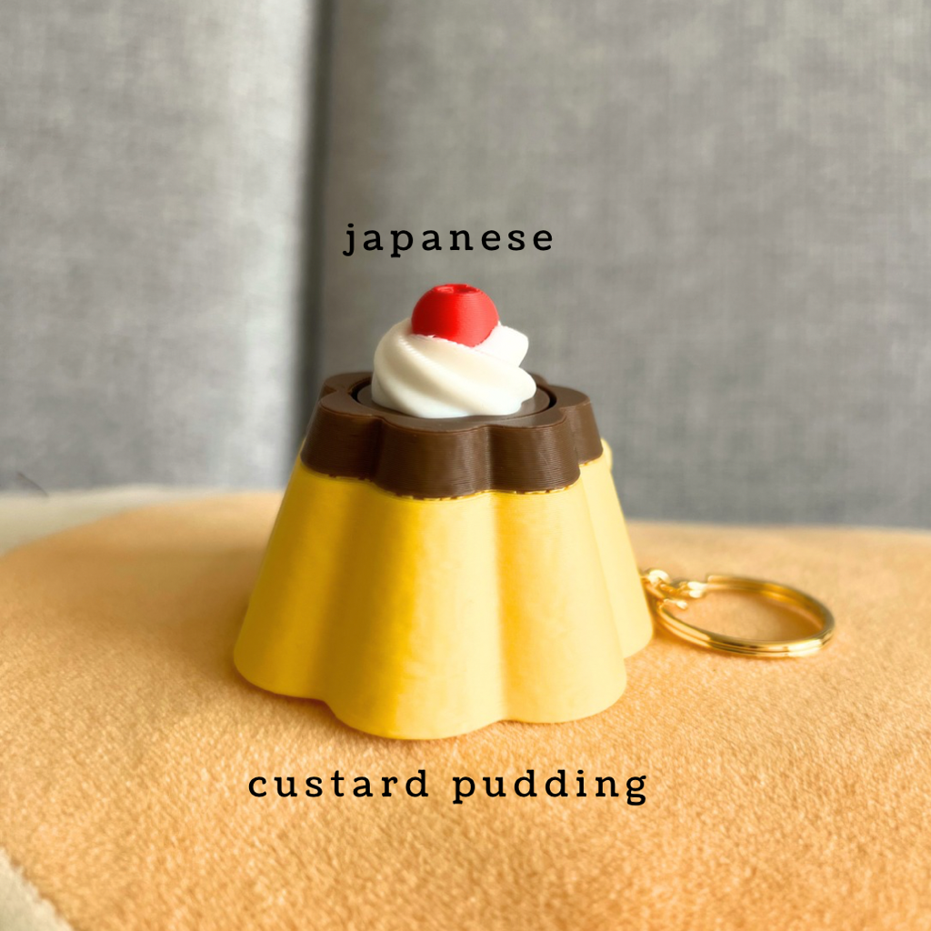 Japanese Pudding Fidget Keychain