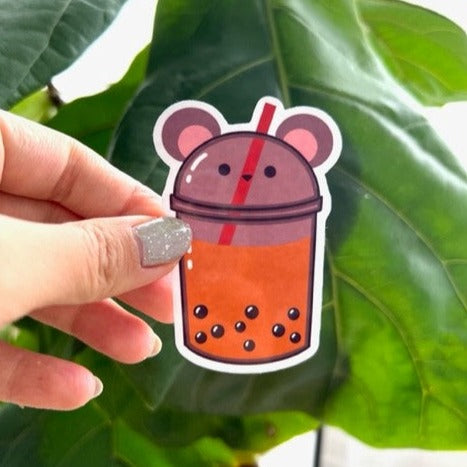 Bear Bubble Tea or Boba Sticker / Magnet