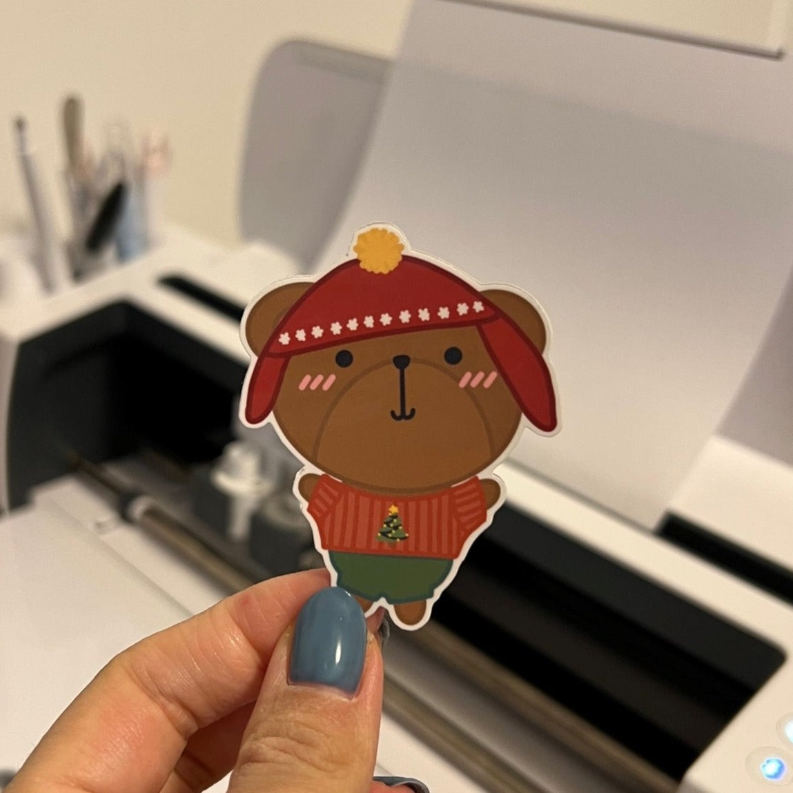 Beary Christmas Sticker / Magnet
