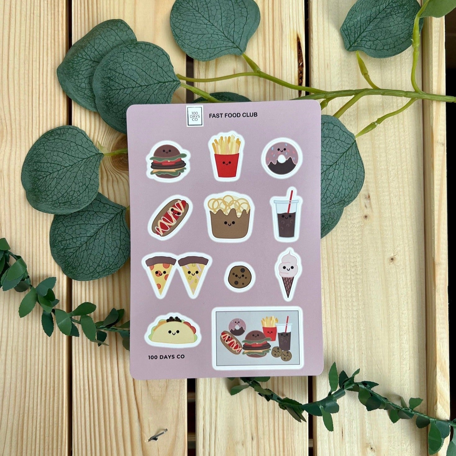 Fast Food Sticker Sheet – 100 Days Co