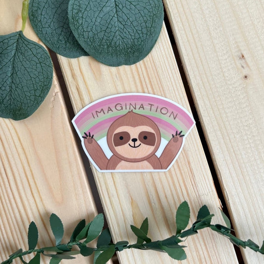 Sloth Imagination Sticker / Magnet